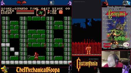 恶魔城 血的冒险 Castlevania NES Hack WR Speed Run Bloody Adventures 11-40