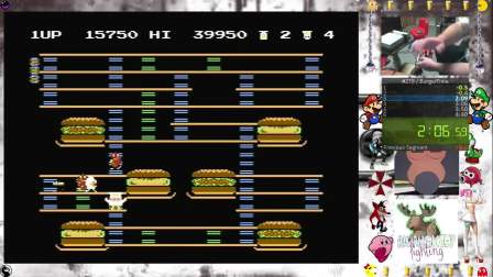 汉堡时光 BurgerTime 1st Loop speedrun (4-38) nes