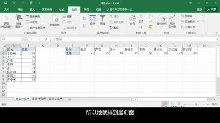 Excel视频教程基础入门7.1 排序