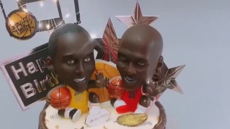 NBA篮球明星公仔人偶模型 科比乔丹詹姆斯库裏男神生日蛋糕摆件