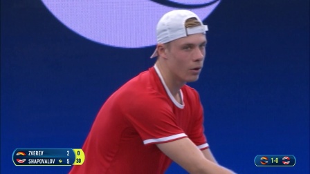 2020 ATP网球世界杯 小组赛F组 德国VS加拿大 枫叶王国的暴力流！傻波直线重击+侧身大斜线组合拳让小紫薇徒呼奈何