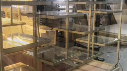金色框架 面包柜 原木色 面包展示柜 蛋糕模型柜 面包中岛柜 广州盛世家具有限公司