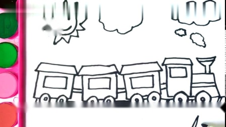 用简单的线条画一列火车！儿童创意绘画