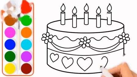 图中有小朋友们喜欢吃雪糕和蛋糕涂上不同颜色的彩色第一季