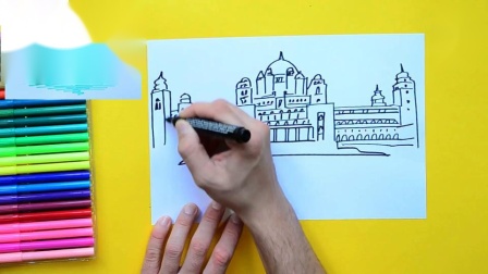 如何绘制和给拉贾斯坦邦焦特布尔的乌迈德巴万宫殿上色