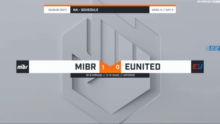 MIBR vs eUnited ECS S7常规赛 BO3 第二场 5.15