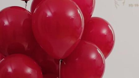 马卡龙网红气球生日婚房结婚礼浪漫宝石红色ins创意布置装饰气球