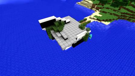 我的世界动画-造个水上房屋挑战-WetMine Minecraft