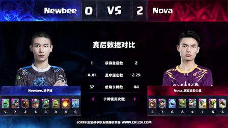 CRL2019秋 W3D2 Newbee_颖子猪 VS Nova_诺克发的力量