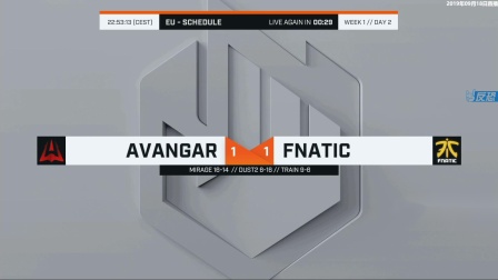 AVANGAR vs FNATIC ECS S8 第一周 BO3 第三场 9.17
