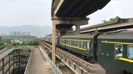 (广茂线火车视频)DF4B 2527牵引K837通过