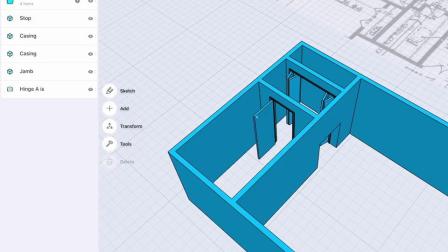 平面图，室内设计- iPad上的3D设计 | ShaprD 网络研讨会