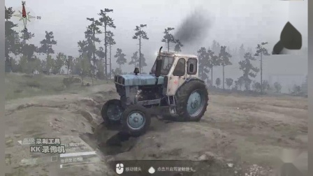 旋转轮胎 这拖拉机转起来都能给自己埋了