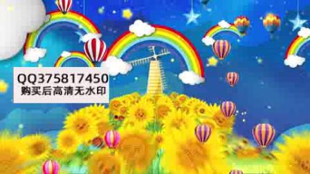 爱朵女孩《祖国的花朵》卡通插画1920X1080视频素材4626532.mp4
