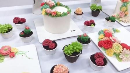佛山韩式裱花 豆沙裱花 生日蛋糕裱花 学员毕业作品培训学校