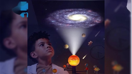 爱就推门好玩玩具推荐：儿童science can科学罐头-太阳系行星语音投影仪