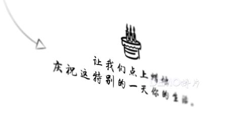 1543 萌趣可爱创意手写文字情侣朋友生日祝福贺卡视频动画AE模板 ae片头 ae教程