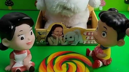 棉花糖妹妹看到一个小狗狗,围裙妈妈却说流浪狗太脏了