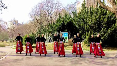 414-邯郸市舞之缘广场舞《欢乐的海洋》藏舞 团队版 原创 编舞 青山如黛