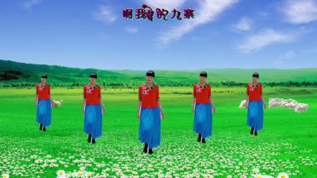 阳光美梅广场舞《我的九寨》藏族舞-正面演示