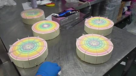 超声波冷冻彩虹慕斯插纸机-蛋糕自动插分隔纸