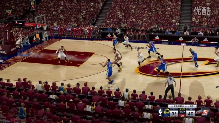 NBA2K16总决赛第六场骑士3:3勇士！库里遭驱逐詹姆斯爆发！