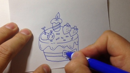 手绘卡通.蛋糕的画法