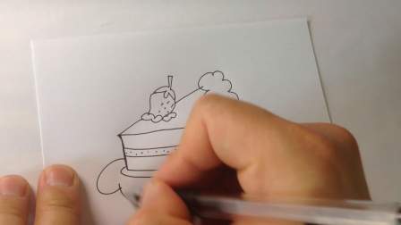 生日蛋糕-简笔画各种蛋糕的画法2