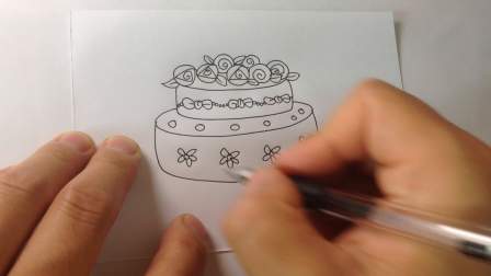 生日蛋糕-简笔画各种蛋糕的画法16