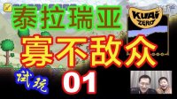【泰拉瑞亚】Terraria生存01寡不敌众，试玩横版我的世界#酷爱