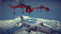 【Besiege围攻】重载挑战！两架CH-54吊装空客A400M