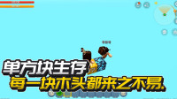 迷你世界：单方块生存 每一块木头都来之不易