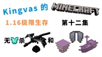 我的世界：极限无甲无伤杀龙！鞘翅！Kingvas的MC1.16极限生存【第十二集】