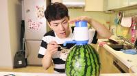 伶可兄弟：坤坤DIY自制神奇的西瓜饮水机！ 小伶玩具