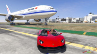 GTA5：兰博基尼超级跑车能拉得动民航客机吗？