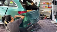 卡莱克汽车改色膜奔驰后备箱贴膜视频展示