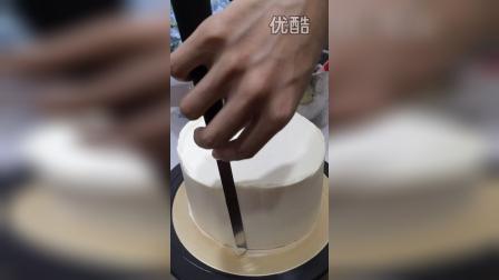 奶油蛋糕抹面 小刀修饰手法