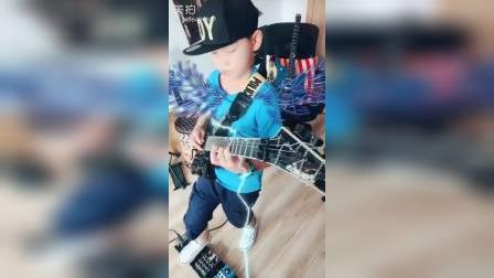 舟山9岁吉他小王子豪翻弹吉他大师Joe Satriani（老乔）名曲Surfing with Alien.