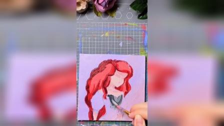 爸爸画的爱丽儿公主VS我画的爱丽儿公主