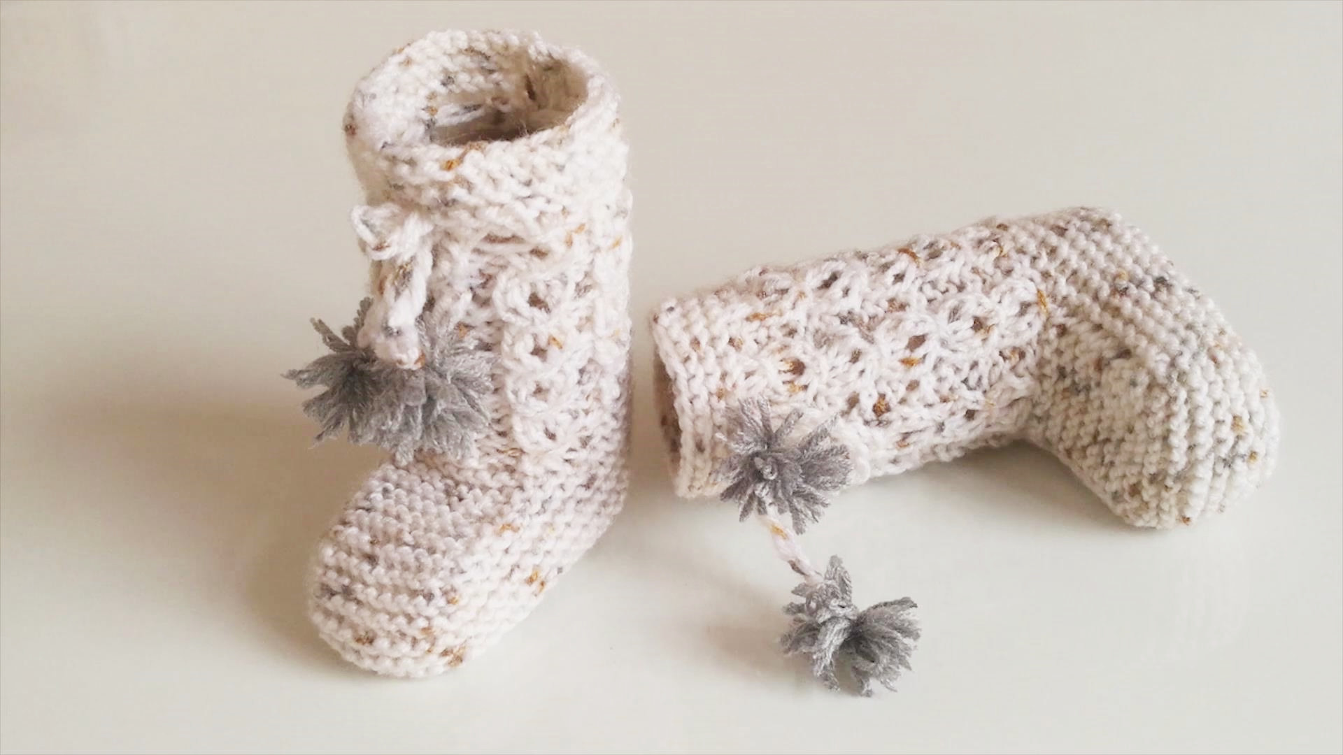 「棒针编织」时尚又可爱的靴袜图解和视频