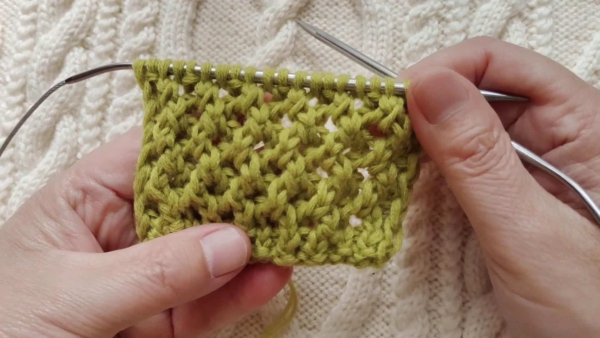 柳条辫子花编织教程，适合编织春秋季款式的棒针毛衣，简单易学手工编织