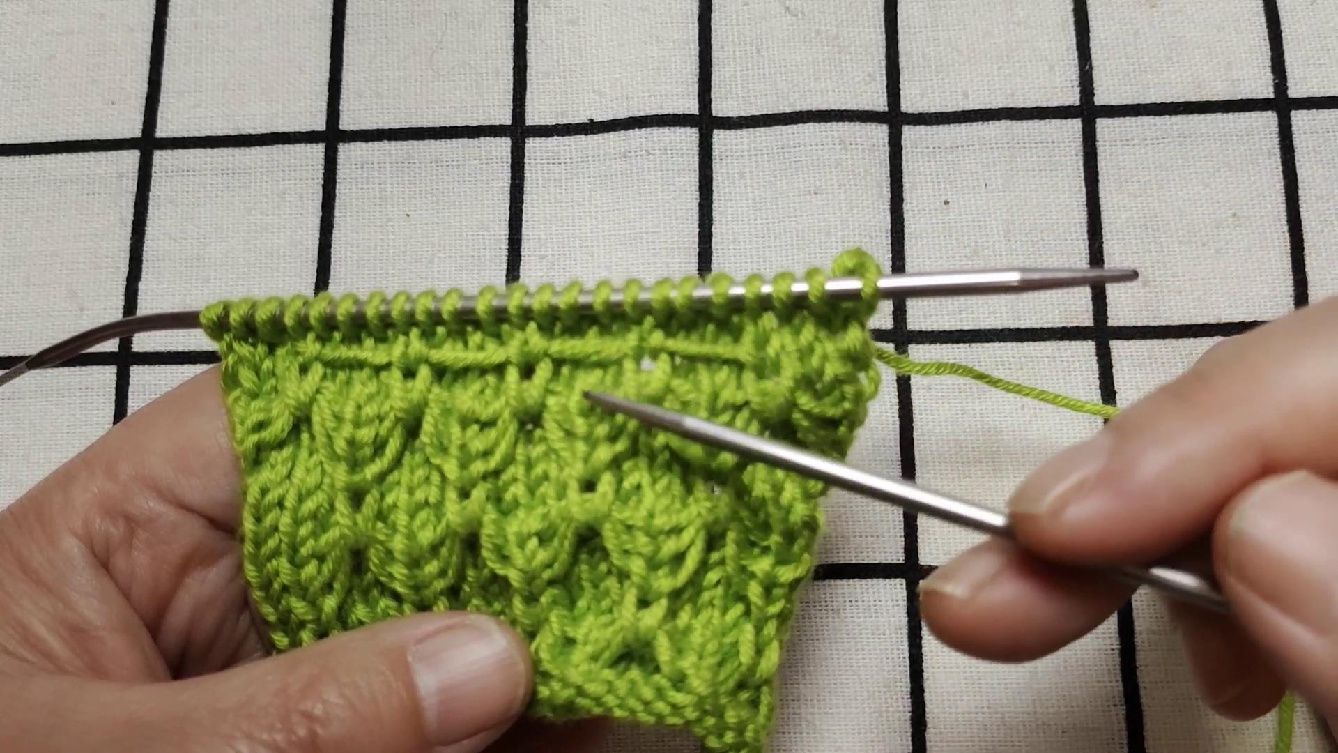 小浮雕花编织教程，花型厚实，保暖性好，适合编织冬季款式毛衣视频全集