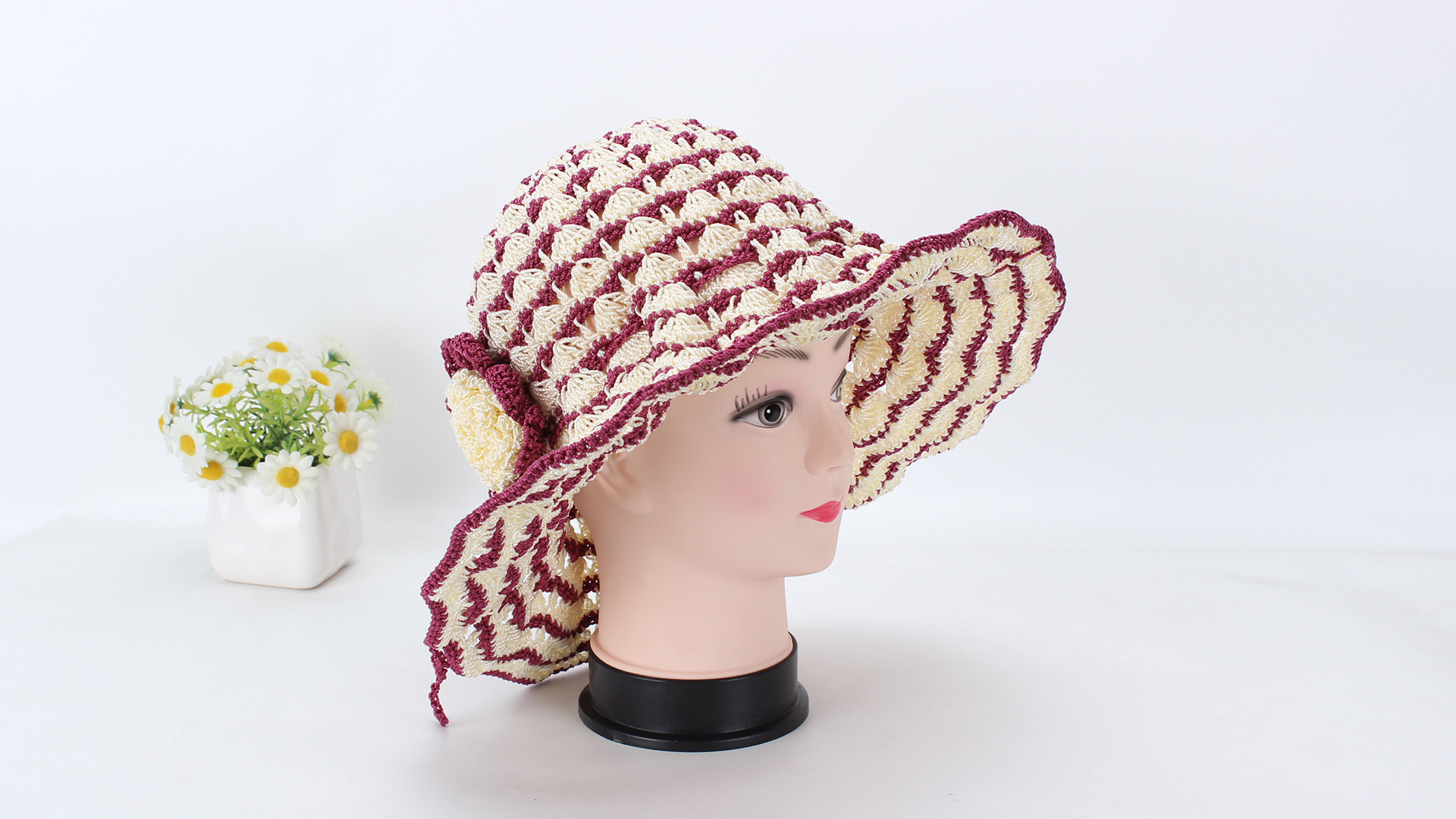 娟娟编织,太美了,一款好看的公主夏凉帽编织视频