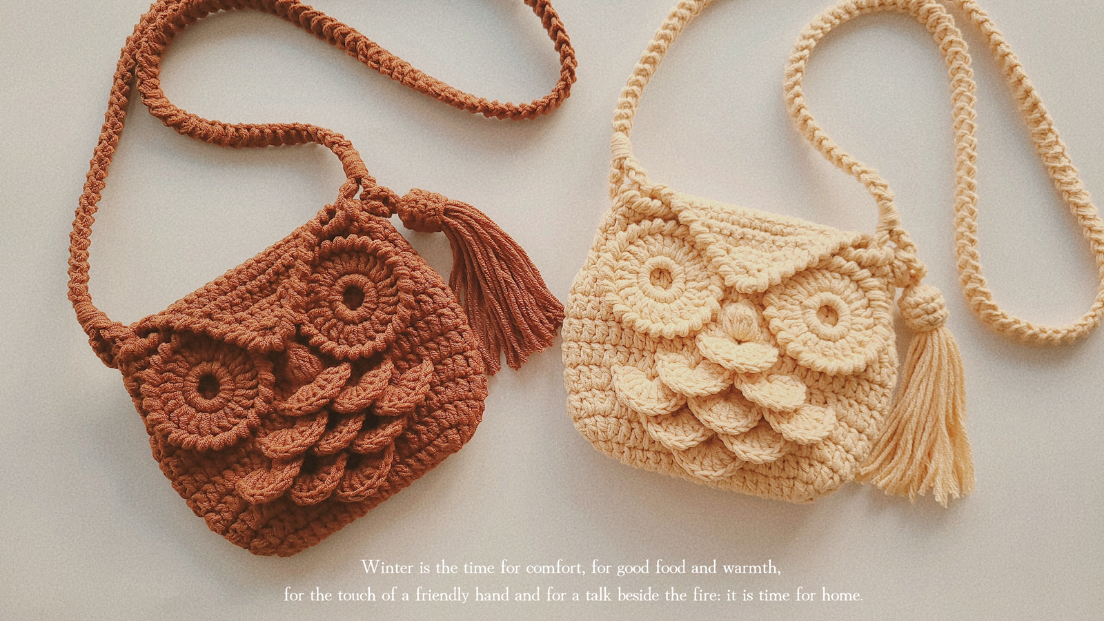 猫头鹰小挎包：造型呆呆小可爱，包包结实很耐用编织视频
