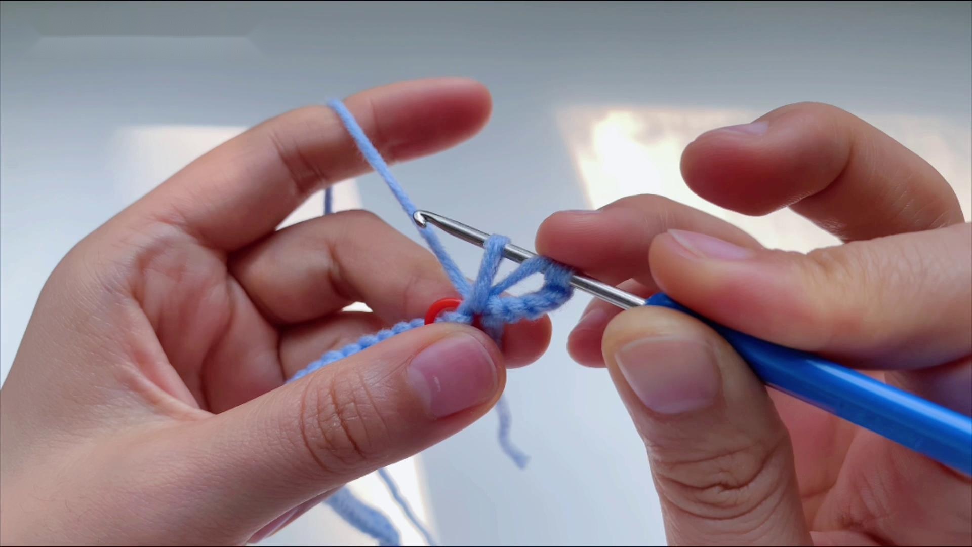 【A01-上集】果爷手作钩针编织一片式卷玫瑰教程完整视频